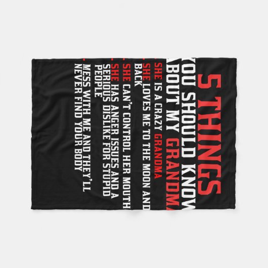 Oma und Großkinder Fleecedecke (Vorderseite (Horizontal))