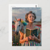 Oma und ihr Einhorn Postkarte (Vorne/Hinten)
