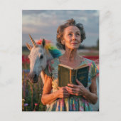 Oma und ihr Einhorn Postkarte (Vorderseite)