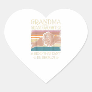 Oma und Oma-Tochter-Geschenk Herz-Aufkleber