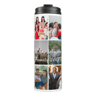 Oma und Opa 12 Foto-Erinnerungs-Collage Vorlage Thermosbecher