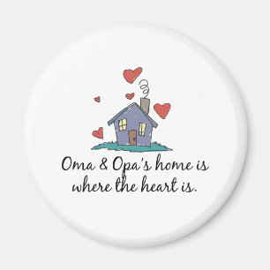 Oma und Opa' s-Zuhause ist, wo das Herz ist Magnet