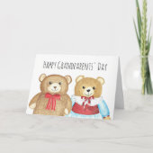 Oma und Opa Bear Card zum "Glücklichen Großelterta Karte (Vorderseite)