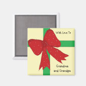 Oma und Opa Bow Magnet (Vorderseite/Rückseite)