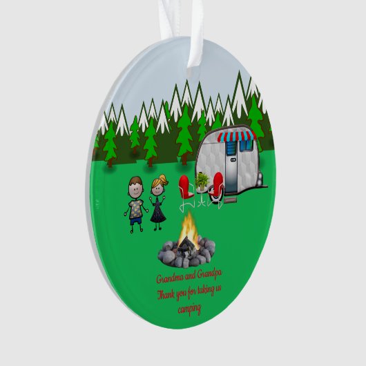 Oma und Opa Danke Ornament (Vorderseite)