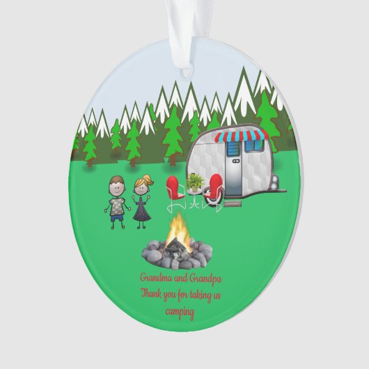 Oma und Opa Danke Ornament (Vorderseite)