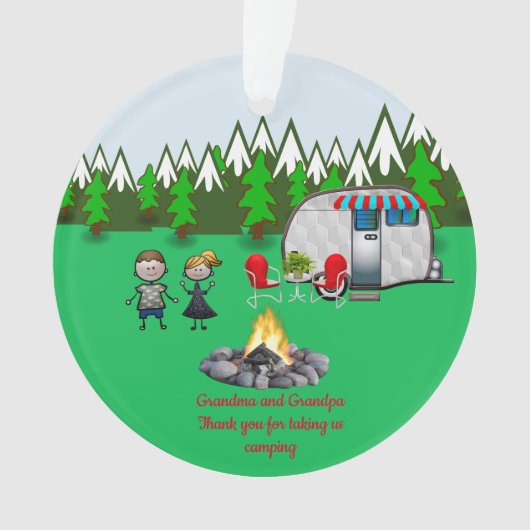 Oma und Opa Danke Ornament (Vorderseite)