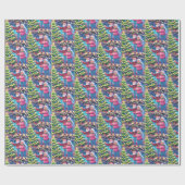 Oma und Opa dekorieren Weihnachtsbaum Geschenkpapier (Flach)