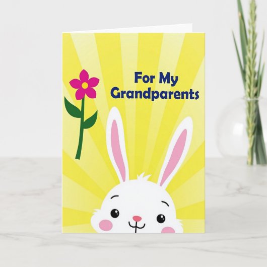 Oma und Opa Fluffy Freund Karte (Vorderseite)