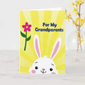 Oma und Opa Fluffy Freund Karte (Gelbe Blume)