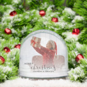 Oma und Opa Großkinder Foto Weihnachten Schneekugeln (Weihnachten)