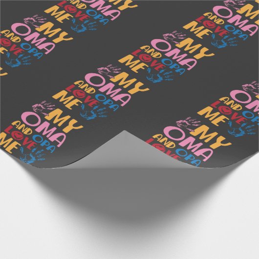 Oma und Opa Liebe Me Geschenkpapier (Ecke)