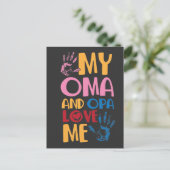 Oma und Opa Liebe Me Postkarte (Stehend Vorderseite)