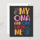 Oma und Opa Liebe Me Postkarte (Vorne/Hinten)