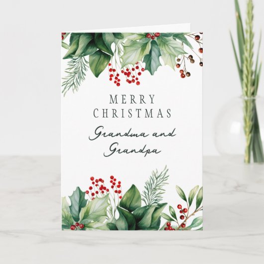 Oma und Opa Weihnachten Weihnachtskarte (Vorderseite)