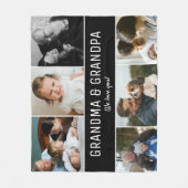 Oma und Opa wir Liebe Sie Foto Collage Fleecedecke (Vorderseite)