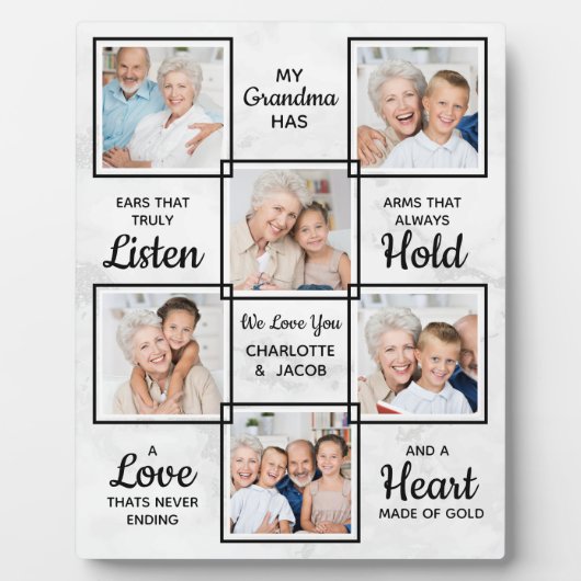 Oma Unique Foto Collage Fotoplatte (Vorderseite)