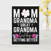 Oma Urgroßmutter Ururgroßmutter Weihnachtsgeschenk Karte (Gelbe Blume)