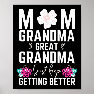 Oma Urgroßmutter Ururgroßmutter Weihnachtsgeschenk Poster