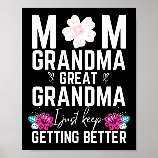 Oma Urgroßmutter Ururgroßmutter Weihnachtsgeschenk Poster (Vorne)