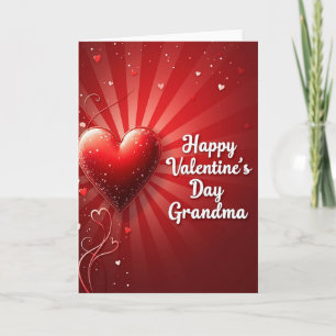 Oma Valentins Sternenburst Herz Karte