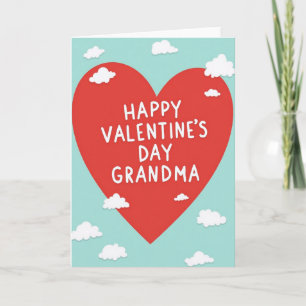Oma Valentinstag Herz Karte