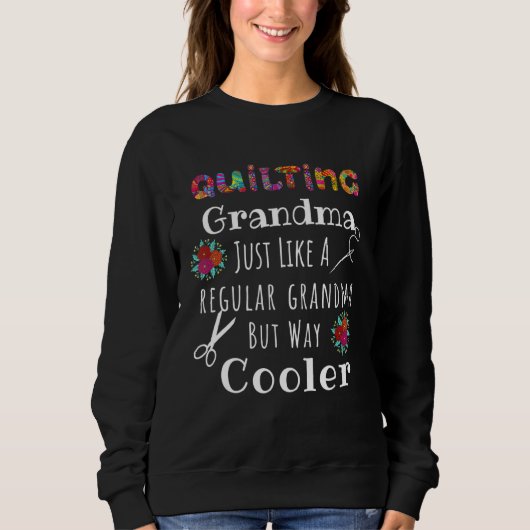 Oma verlassen Cooler Nähen 1 Sweatshirt (Vorderseite)