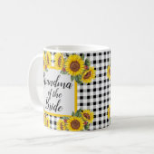 Oma von Bride Customized Gingham Sunflowers Kaffeetasse (Vorderseite Links)