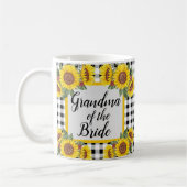 Oma von Bride Customized Gingham Sunflowers Kaffeetasse (Links)