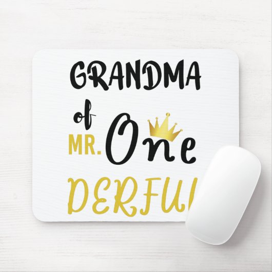 Oma von Mr. Onederful Wonderful Funny 1st Bday Mousepad (Mit Mouse)
