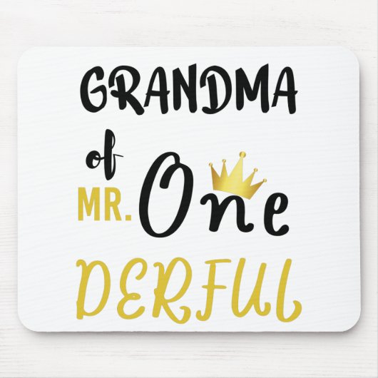 Oma von Mr. Onederful Wonderful Funny 1st Bday Mousepad (Vorne)