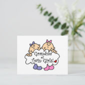 Oma von Twin Girls Tshirts and Gifts Postkarte (Stehend Vorderseite)
