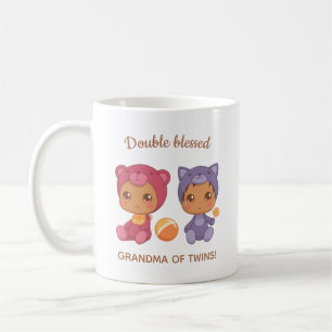 Oma von Twins Baby Cat Bear Jumpsuit Kaffeetasse
