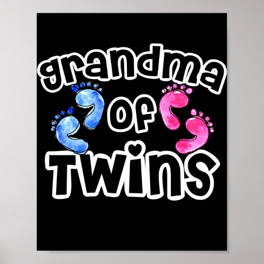 Oma von Twins Funny Quote Sprichwort Mütter Day Poster (Vorne)