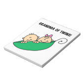 Oma von Twins Geschenke Notizblock (Rotiert)