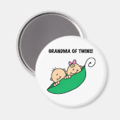 Oma von Twins Peas in a Pod Tshirts and Gifts Magnet (Vorderseite/Rückseite)