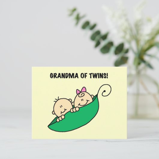 Oma von Twins Peas in a Pod Tshirts and Gifts Postkarte (Stehend Vorderseite)
