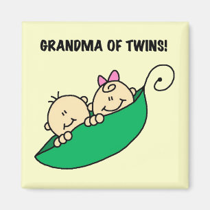 Oma von Twins Tshirts und Geschenke Magnet
