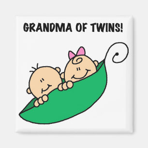 Oma von Twins Tshirts und Geschenke Magnet