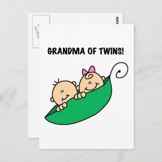 Oma von Twins Tshirts und Geschenke Postkarte (Vorne/Hinten)