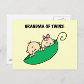 Oma von Twins Tshirts und Geschenke Postkarte (Vorne/Hinten)