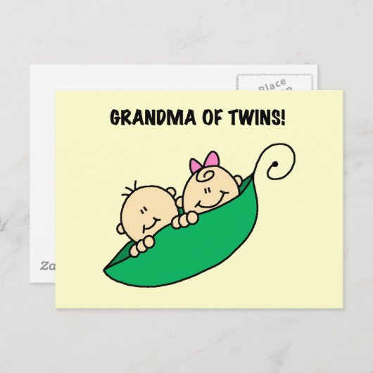 Oma von Twins Tshirts und Geschenke Postkarte (Vorne/Hinten)