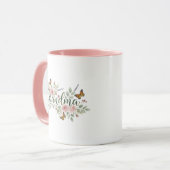 Oma-Wasserfarben-Blumen-Geschenk Tasse (Vorderseite Links)