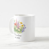 Oma-Wasserfarben-Wildblumen-Tasse Kaffeetasse (Vorderseite Links)