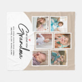 Oma We Liebe You 6 Foto Script Tan Fleecedecke (Vorderseite (Horizontal))