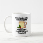 Oma weg vom Eggnog behalten Kaffeetasse (Links)