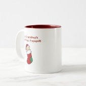 Oma Weihnachten Geschenke und Geschenke Zweifarbige Tasse (Vorderseite Links)