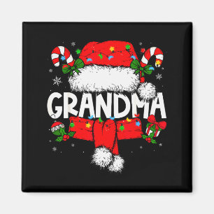 Oma Weihnachten Pyjama Santa Claus Familie passend Magnet