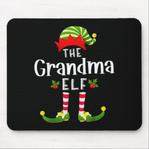Oma Weihnachtself passendes Schlafanzug X-mas Part Mousepad