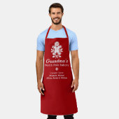 Oma Weihnachtsferien Backen Schürze (Getragen)